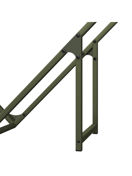 Polttopuut oliivinvihreä 100x25x100 cm kylmävalssattu teräs