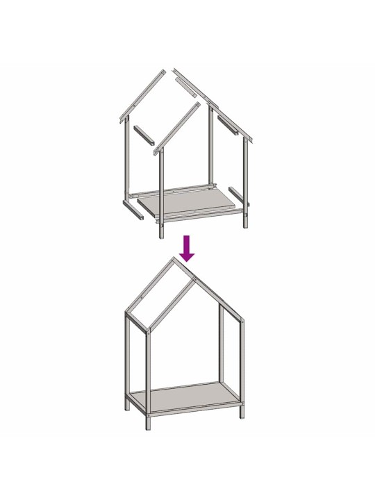 Polttopuuteline musta 40x25x60 cm kylmävalssattua terästä