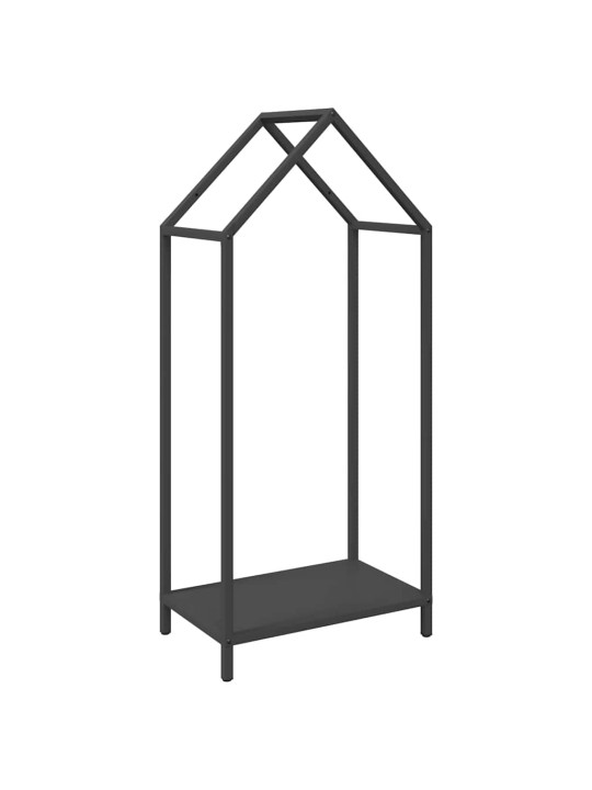 Polttopuuteline musta 40x25x90 cm kylmävalssattua terästä