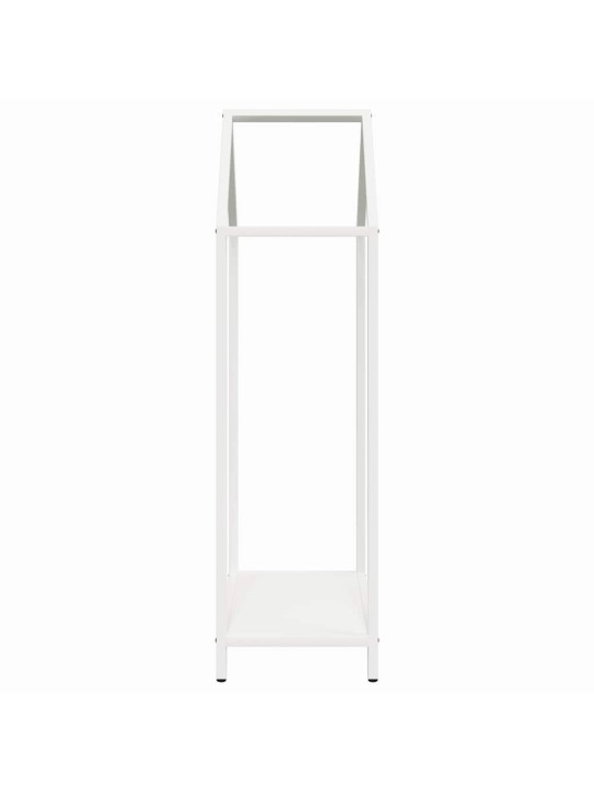 Polttopuuteline valkoinen 40x25x90 cm kylmävalssattua terästä