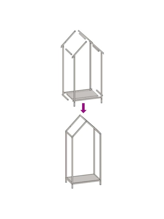 Polttopuut antrasiitti 40x25x90 cm kylmävalssattua terästä