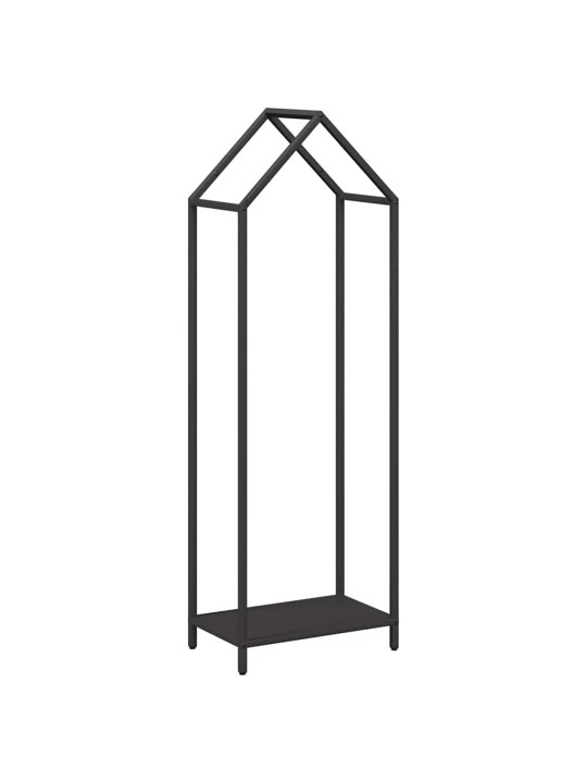 Polttopuuteline musta 40x25x120 cm kylmävalssattua terästä