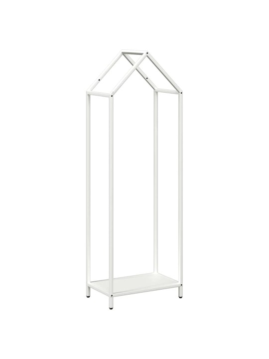 Polttopuuteline valkoinen 40x25x120 cm kylmävalssattua terästä