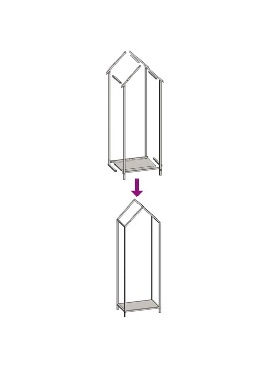 Polttopuut antrasiitti 40x25x120 cm kylmävalssattu teräs