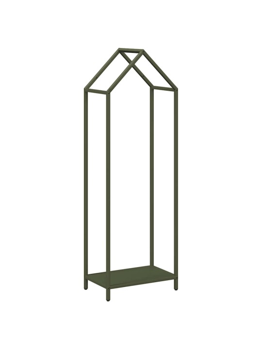 Polttopuut oliivinvihreä 40x25x120 cm kylmävalssattu teräs