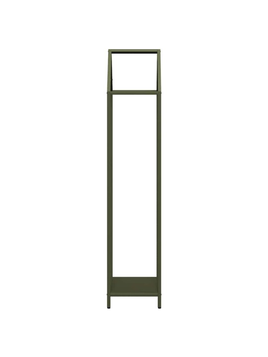 Polttopuut oliivinvihreä 40x25x120 cm kylmävalssattu teräs