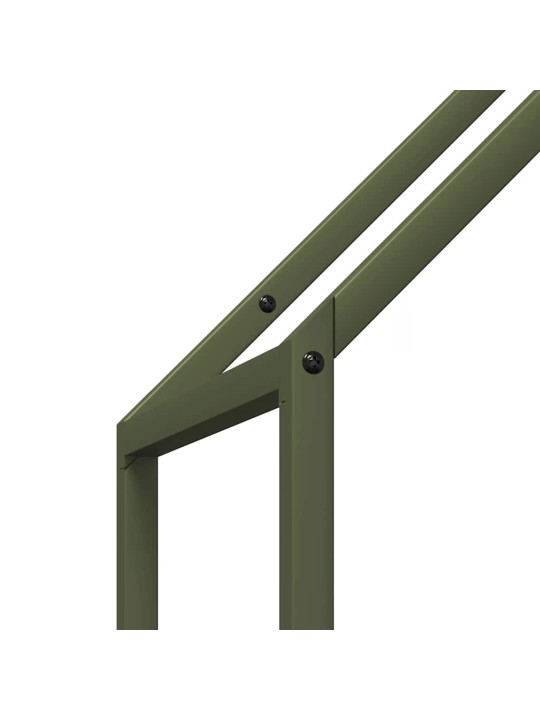 Polttopuut oliivinvihreä 40x25x120 cm kylmävalssattu teräs