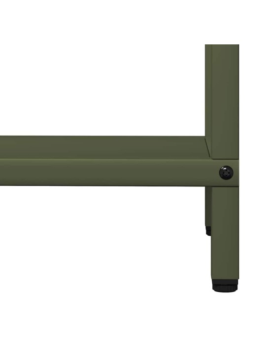 Polttopuut oliivinvihreä 40x25x120 cm kylmävalssattu teräs