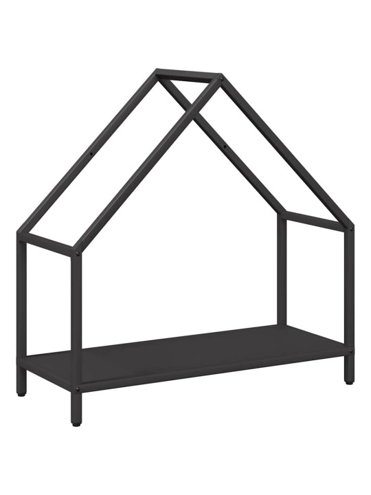 Polttopuuteline musta 60x25x60 cm kylmävalssattua terästä