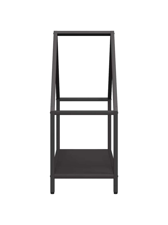 Polttopuuteline musta 60x25x60 cm kylmävalssattua terästä