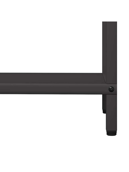Polttopuuteline musta 60x25x60 cm kylmävalssattua terästä