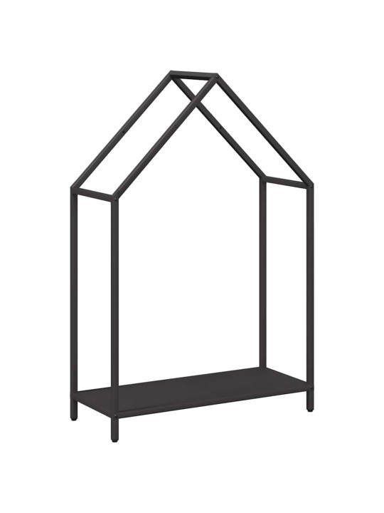 Polttopuuteline musta 60x25x90 cm kylmävalssattua terästä