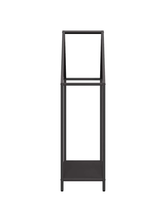 Polttopuuteline musta 60x25x90 cm kylmävalssattua terästä