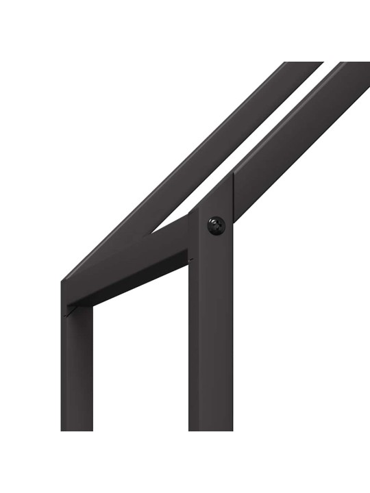 Polttopuuteline musta 60x25x90 cm kylmävalssattua terästä