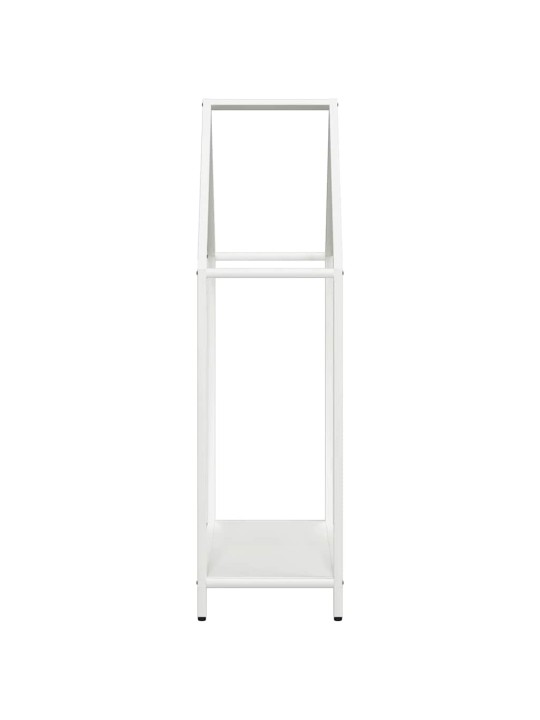 Polttopuuteline valkoinen 60x25x90 cm kylmävalssattua terästä