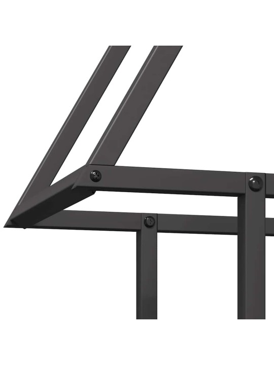 Polttopuuteline musta 50x25x60 cm kylmävalssattua terästä