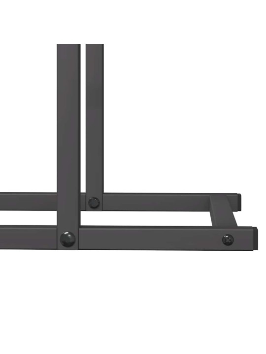 Polttopuuteline musta 50x25x60 cm kylmävalssattua terästä