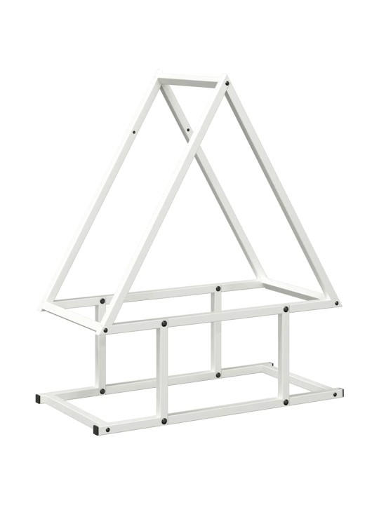 Polttopuuteline valkoinen 50x25x60 cm kylmävalssattua terästä
