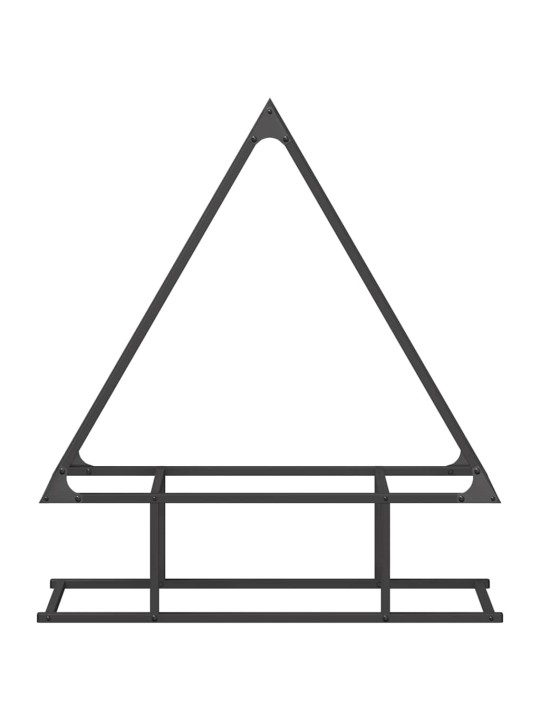 Polttopuuteline musta 80x25x90 cm kylmävalssattua terästä