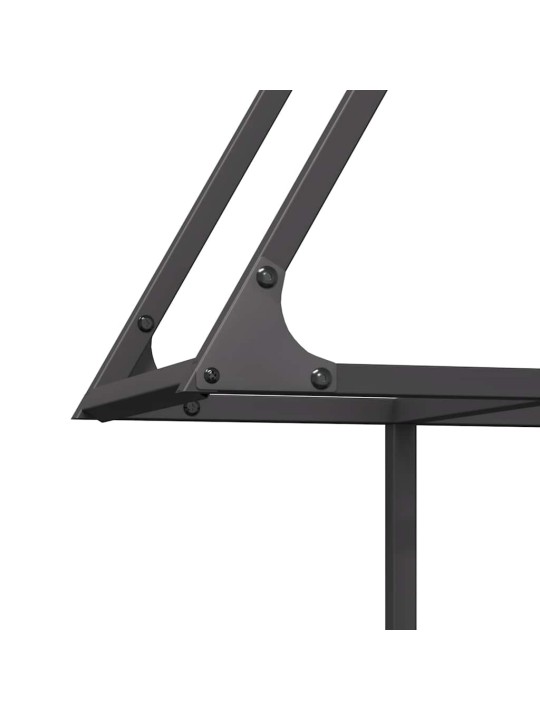 Polttopuuteline musta 80x25x90 cm kylmävalssattua terästä