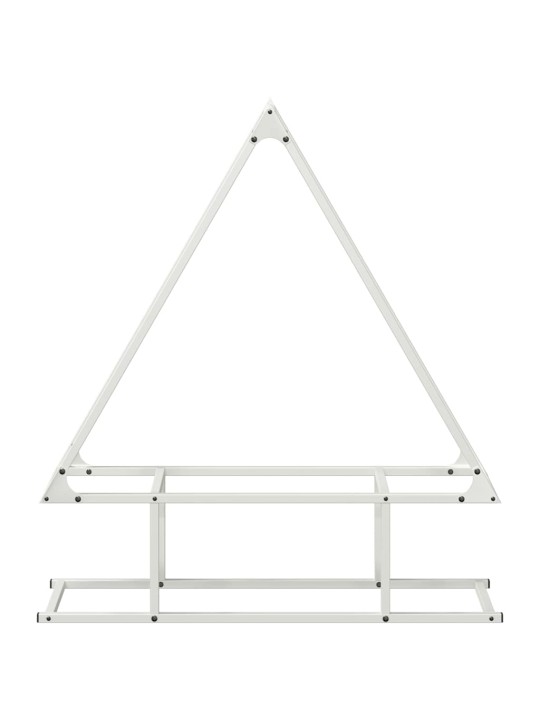 Polttopuuteline valkoinen 80x25x90 cm kylmävalssattua terästä