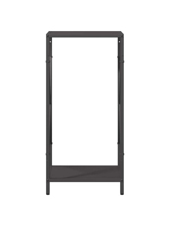 Polttopuuteline musta 34x25x70 cm kylmävalssattua terästä