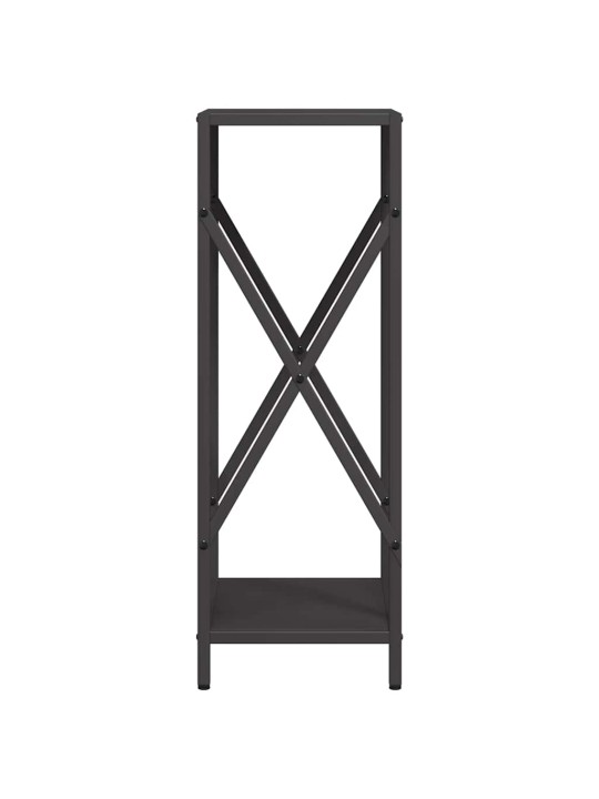 Polttopuuteline musta 34x25x70 cm kylmävalssattua terästä
