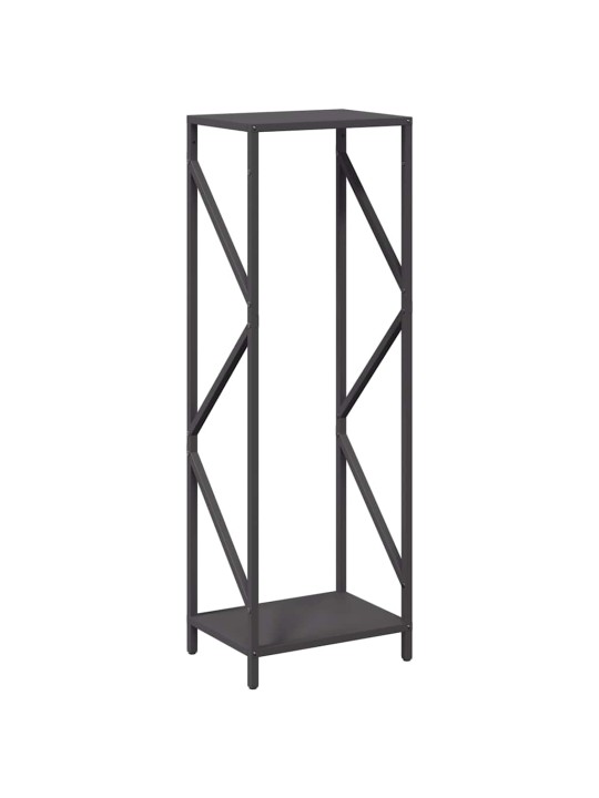 Polttopuuteline musta 34x25x100 cm kylmävalssattua terästä
