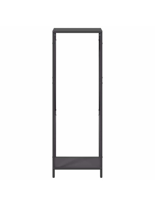 Polttopuuteline musta 34x25x100 cm kylmävalssattua terästä