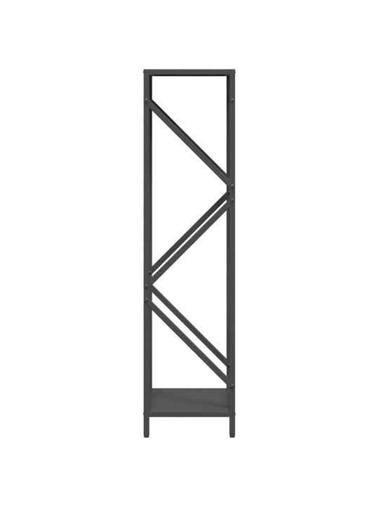 Polttopuuteline musta 34x25x100 cm kylmävalssattua terästä
