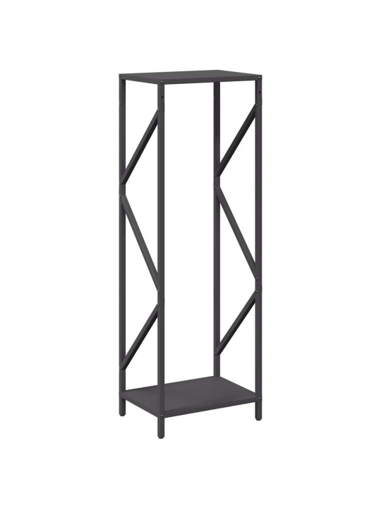 Polttopuuteline musta 34x25x100 cm kylmävalssattua terästä