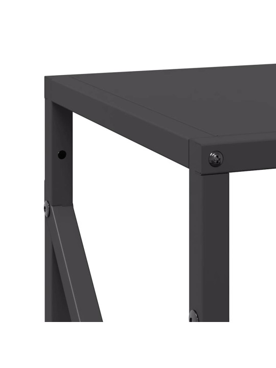 Polttopuuteline musta 34x25x100 cm kylmävalssattua terästä