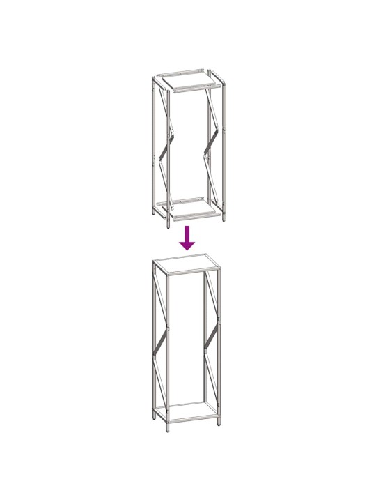 Polttopuut antrasiitti 34x25x100 cm kylmävalssattu teräs