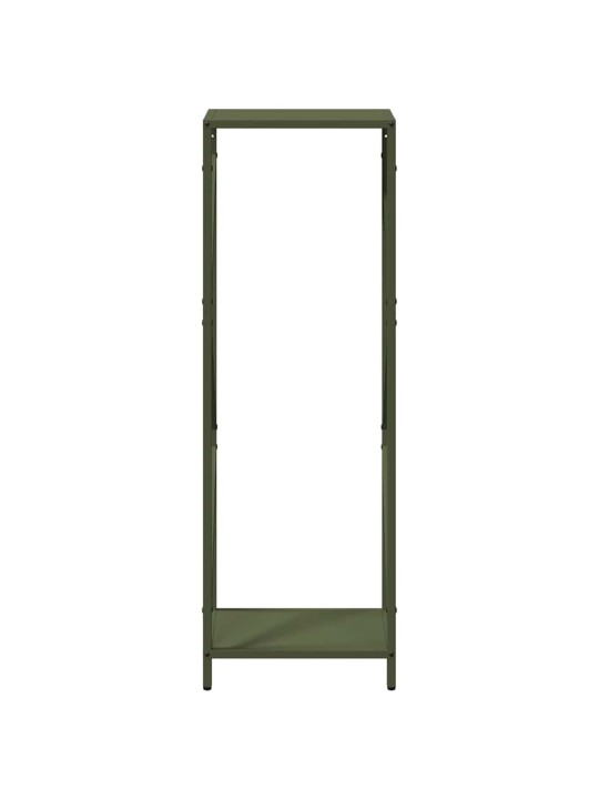 Polttopuut oliivinvihreä 34x25x100 cm kylmävalssattu teräs