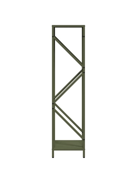 Polttopuut oliivinvihreä 34x25x100 cm kylmävalssattu teräs