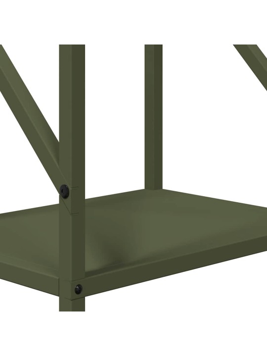 Polttopuut oliivinvihreä 34x25x100 cm kylmävalssattu teräs