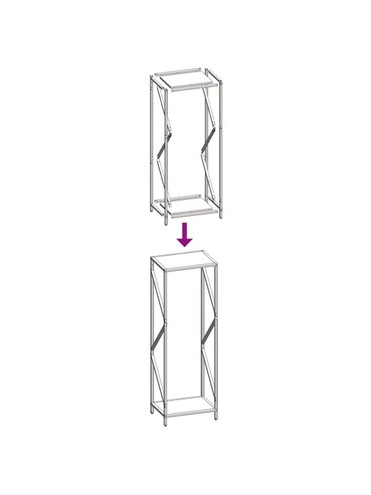 Polttopuut oliivinvihreä 34x25x100 cm kylmävalssattu teräs