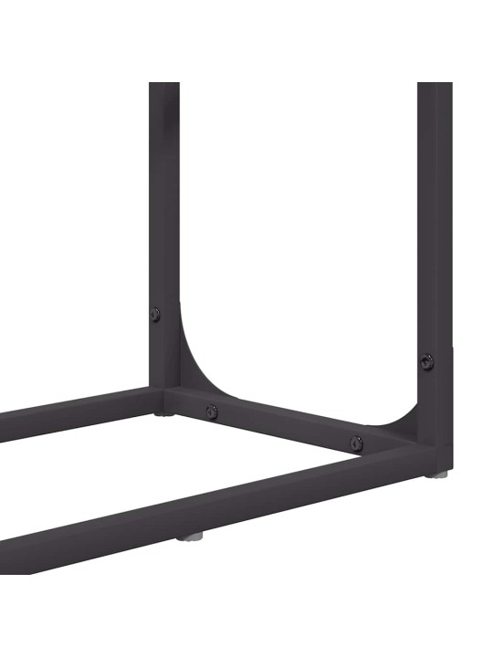 Polttopuuteline musta 60x25x100 cm kylmävalssattua terästä