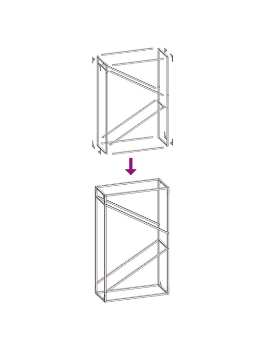 Polttopuut antrasiitti 60x25x100 cm kylmävalssattu teräs