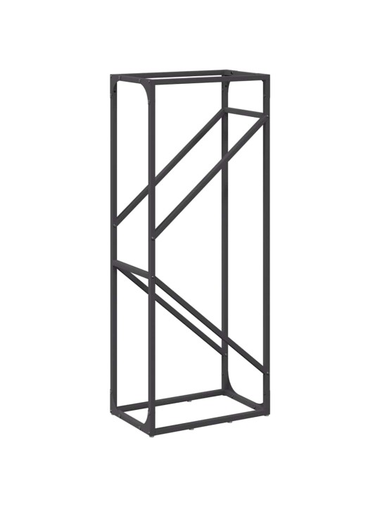 Polttopuuteline musta 40x25x100 cm kylmävalssattua terästä