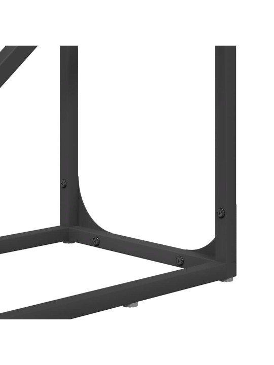 Polttopuuteline musta 40x25x100 cm kylmävalssattua terästä