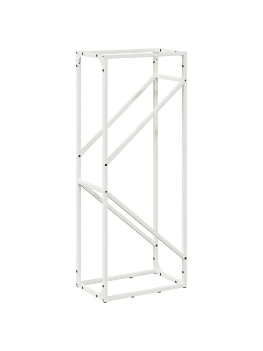 Polttopuuteline valkoinen 40x25x100 cm kylmävalssattua terästä