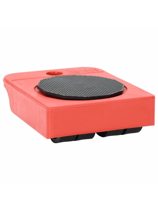 Huonekalurullat 8 kpl nostimilla punainen 9,8x7,5x3 cm 150 kg