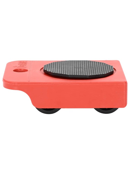 Huonekalurullat 8 kpl nostimilla punainen 9,8x7,5x3 cm 150 kg