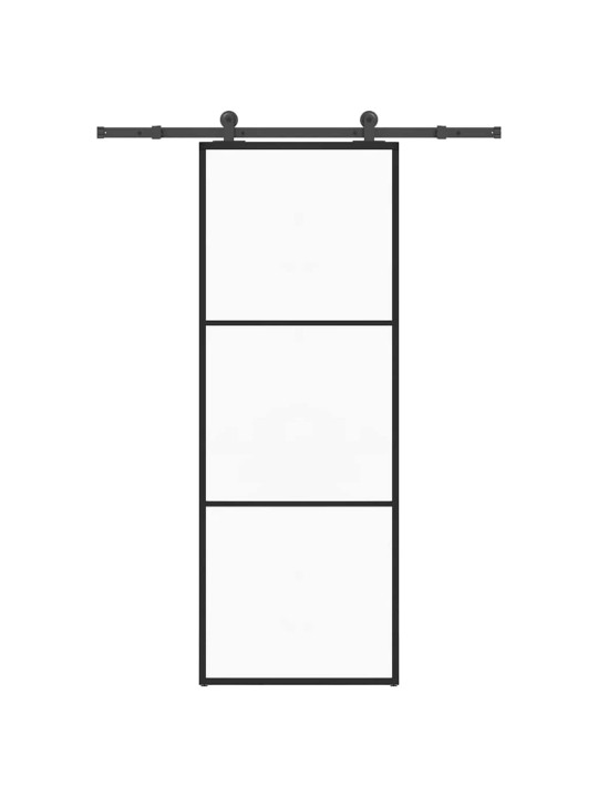 Liukuovi asennustarvikkeilla 76x205 cm ESG lasi ja alumiini