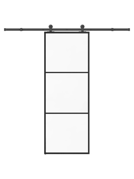 Liukuovi asennustarvikkeilla 76x205 cm ESG lasi ja alumiini