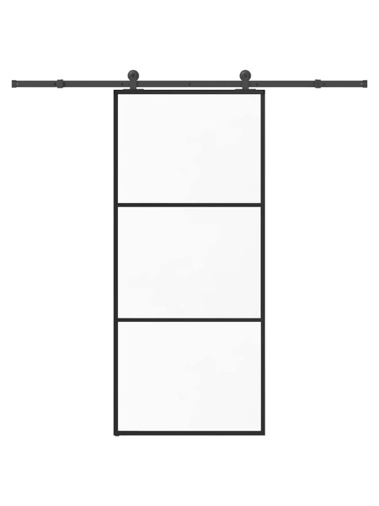 Liukuovi asennustarvikkeilla 90x205 cm ESG lasi ja alumiini