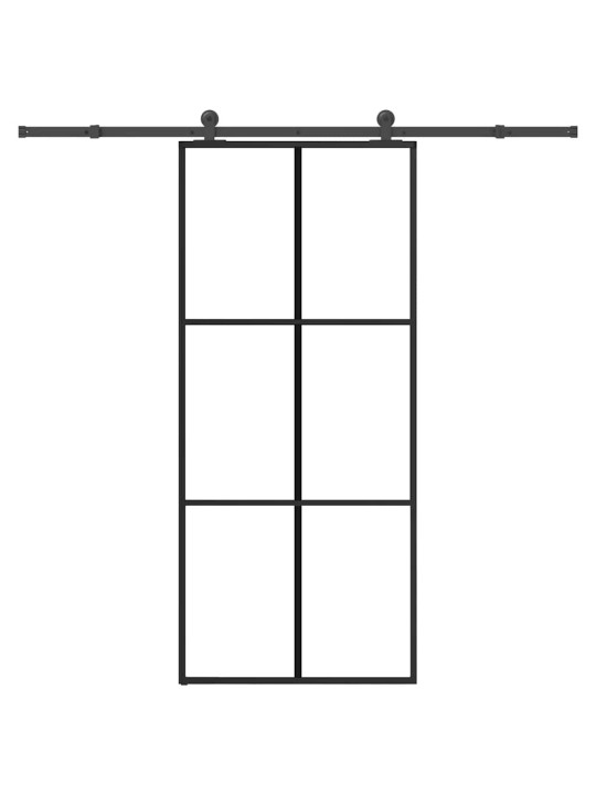 Liukuovi asennustarvikkeilla 90x205 cm ESG lasi ja alumiini