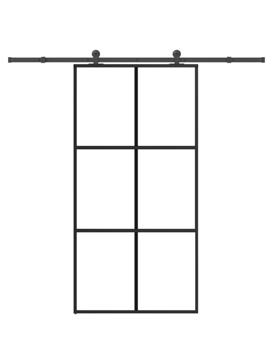 liukuovi laitteistosarjalla 102x205 cm ESG lasi ja alumiini