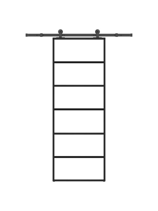 Liukuovi asennustarvikkeilla 76x205 cm ESG lasi ja alumiini